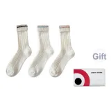 [3 упаковки] Белый Черный + Белый Розовый + Белый Синий