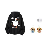 Чёрный, с флисовой подкладкой, стиль (случайный, с подарками 1 щенок, карабинер)