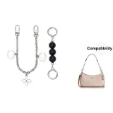 [Серебряный] Черный жемчуг + лунный декоративный, цепочка 30 см