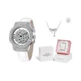 GM8361P1 Серебристо-белый Пятиконечная звезда с Radiance [Корица Собака Подарочная коробка + Ожерелье с бабочкой]