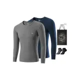 100% cotton  
Круглый вырез  
2 упаковки (темно-серый + темно-синий)  
2 упаковки носков + сумка для покупок