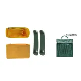 Темно-зеленый плечевой ремень + желтая подкладка