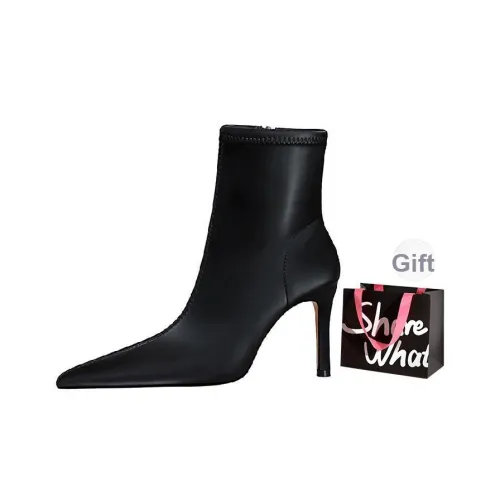 BIGTREE Ботильоны 7,5 см Женские Черные