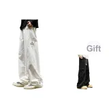 Белый+1602 Черный Повседневные Брюки [Покупка с скидкой 19 юаней, свяжитесь с службой поддержки клиентов для разных размеров]