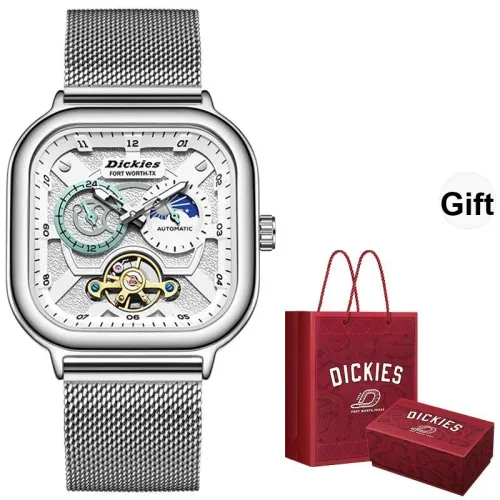 Dickies Механический Movement Унисекс Часы 48,5mm*42,5mm*13,5mm Серебристый