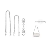 [Белый] Клевер четырехлистный, цепь-удлинитель 15 см + декоративная цепочка 40 см + длинная цепь 18 см