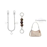 [Серебряный] Амбра Жемчужный + Четырехлистный Клевер Декоративная Цепь 30 см