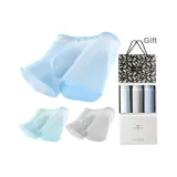 3 пачки коробка включено (Ледяной синий + Дымчатый серый + Далекий небесный циан) Ледяной шелк экстра тонкий/7A Антибактериальный/Сумка для покупок включена