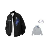 Чёрный + Внутренний Светло-Серый Свитшот