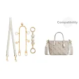 [City15 Ecru Трехкомпонентный Комплект] Подмышечный Плечевой ремень 67 см + Амбер Белый Удлинитель цепи 13 см + Звезды Декоративная цепь 30 см