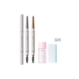 E02 Мягкий матовый серый коричневый + E04 Вельвет кофейный теплый коричневый (включает 35 мл средство для снятия макияжа + матовая губка)