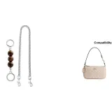 Цепь с увеличением из янтарно-коричневого цвета + белая длинная цепь