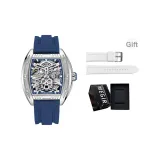 8601 Серебристо-синий [Модный бренд Коробка + Белый силиконовый ремешок]