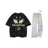 Black (В комплекте с White Tie-Dye Casual Pants BK689)  
Черный (В комплекте с Белыми Повседневными Штанами Tie-Dye BK689)