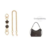 (Черный комплект из двух частей) Вишневый цветок, цепь-удлинитель 15 см + декоративная цепочка 45 см