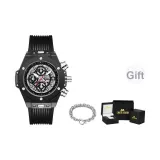 Прозрачный Черный Черный Ремешок (Браслет + Коробка)