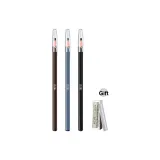 [3-Пачка][Темно-кофейный + Пепельно-серый + Темный Эбеновый] + Включает Пинцет с Лезвием