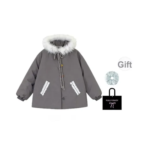 M MAICCO Серый В комплекте с резинкой для волос + эксклюзивной коробкой Женские пуховики