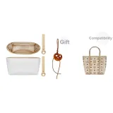 [Белый двухкомпонентный комплект 2] Позиционированный стиль, бумага DuPont, водонепроницаемый подклад + износостойкая застежка (включает украшение)