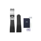 Чёрный с серебряной застёжкой [Новый Diver Exclusive 21 мм]