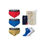 Трусы (Красный/Reebok Синий/Имбирно-Желтый) + Носки (Белый/Серый/Синий)