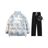 Набор (темно-синий топ+черные брюки)