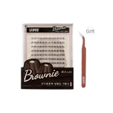 [120 кластеров большой объем] Клей-Бесплатно Нижняя ресница Брауни*1 + Золотистый Перо Пинцет