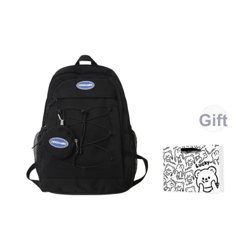 WEIERLUN Nylon Backpack Standard Unisex Black Ecru Gray WEIERLUN Нейлон Рюкзак Стандартный Унисекс Черный Экрю Серый