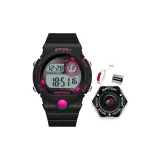 Чёрный, розовый, красный