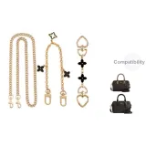 [Черный Золотой] Цепь + Четырехлистный клевер Удлинитель Цепь + Четырехлистный клевер Декоративная цепь