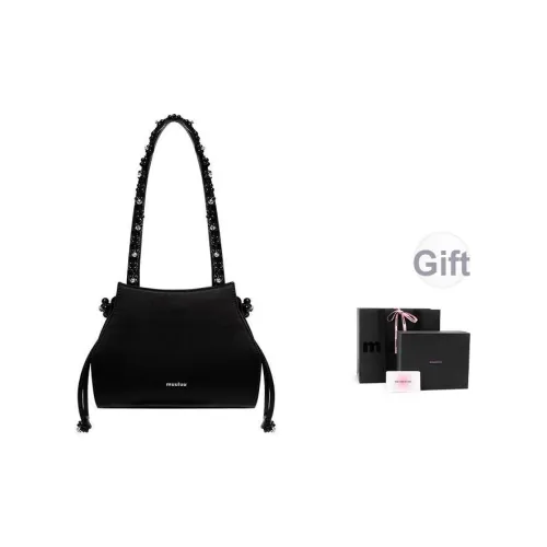Muuluu Mercerized Satin Flying Star Bag Сумка через плечо Маленькая Женская Черная