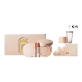 【Масляная кожа Подарочная коробка】Мягкий Туманный Амортизация #N01 + Пудра + Основной цвет Молоко Персик