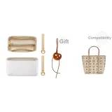 [Белый двухкомпонентный комплект 1] Отделение, стиль, бумага DuPont, водонепроницаемый подклад + износостойкая застежка (бесплатный брелок включен)