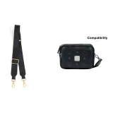 Чёрный, золотая застёжка, гладкая отделка, плечевой ремень