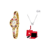 Золотистый, полосатый, белый циферблат (в коробке "Восторг"), с ожерельем + открывалкой для часов