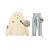 Абрикосовый топ + серые штаны