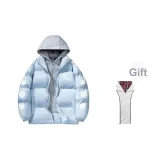 Синий с красным в клетку, капюшон