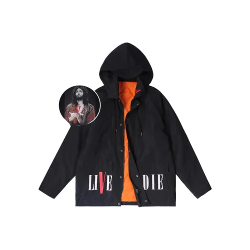 VLONE Хлопковый пуховик унисекс черного цвета