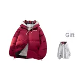 Бордовый (с клетчатым внутренним слоем, свитшот)