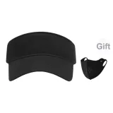 23H026 Черная шапка с визором + черная маска для лица