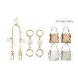 Золотистый двухкомпонентный комплект [Камелия 4,5 см*2 + декоративная цепь 40 см]