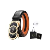 Золотая пряжка, черный ремешок