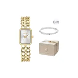 2666 Полное Золото Белый Циферблат, Стальной Браслет + (Экрю Праздничная Ограниченная Серия Браслет)