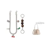 [Серебряный] Амбра Жемчужный + Многоэлементная Декоративная Цепь 45 см