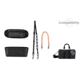 [Набор из трех предметов Комбо 1] Черный плечевой ремень + апельсиновая декоративная цепочка + бумага DuPont подкладка