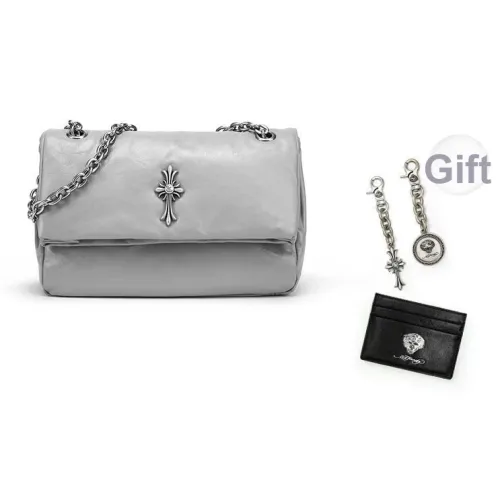 Ed Hardy Classic Series Коровья кожа Сумка через плечо Стандартная Женская Cracker Черный Графитовый Серый