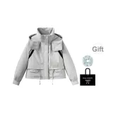 Экрю, в комплекте с резинкой для волос и сумкой для покупок