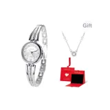 Серебряная лента, белый, пластина, коробка "Восторг" + ожерелье