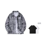 Серый в клетку (в комплекте с футболкой)