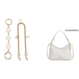 [Двухкомпонентный комплект] Золотистый удлинительный кулон "Камелия" + декоративная цепь с четырехлистным клевером